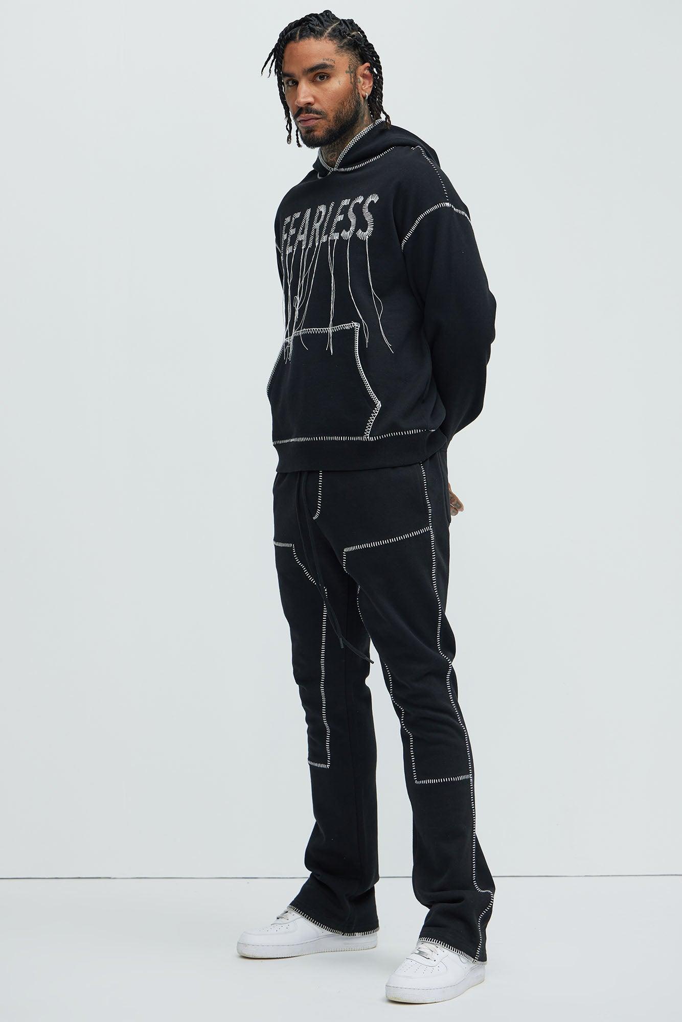 Tyson Stitch Skinny Flared Sweatpants - Black Product Image