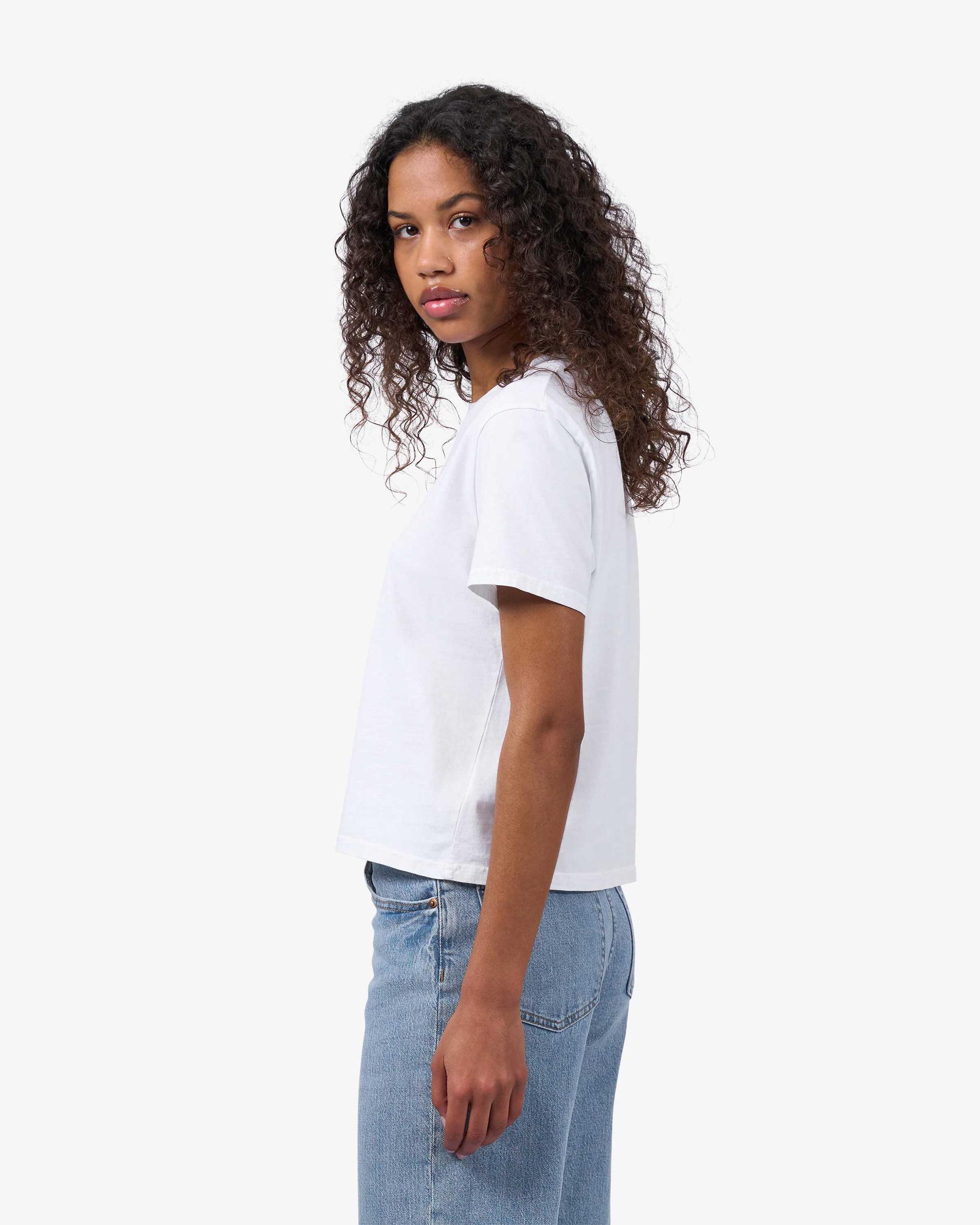 Organic Boxy Crop Tee - Burned Yellow Product Image