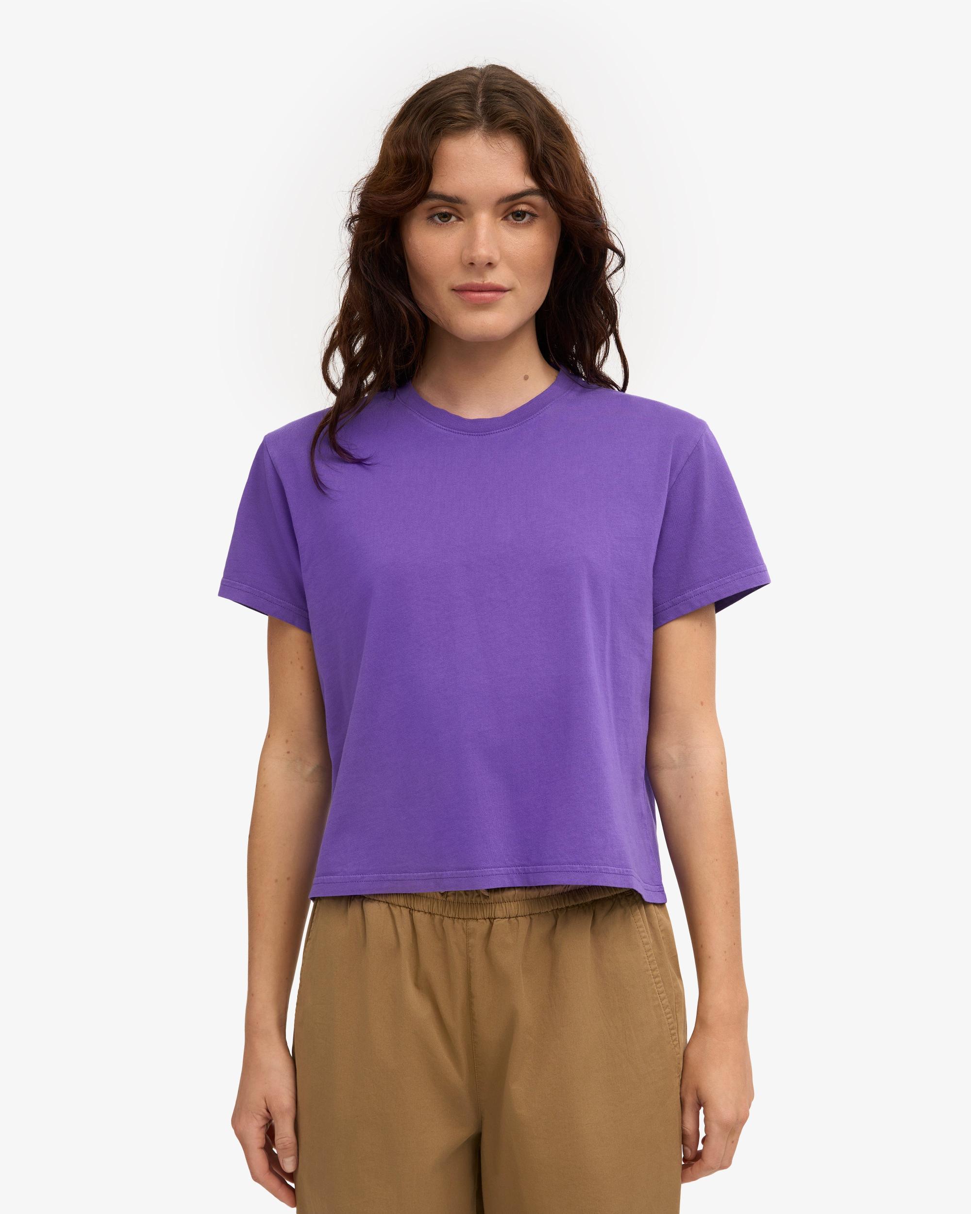 Organic Boxy Crop Tee - Lava Grey Product Image