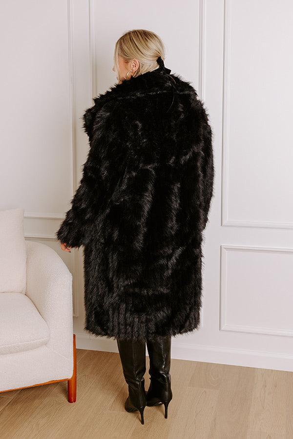 Gala Nights Faux Fur Coat In Black Product Image