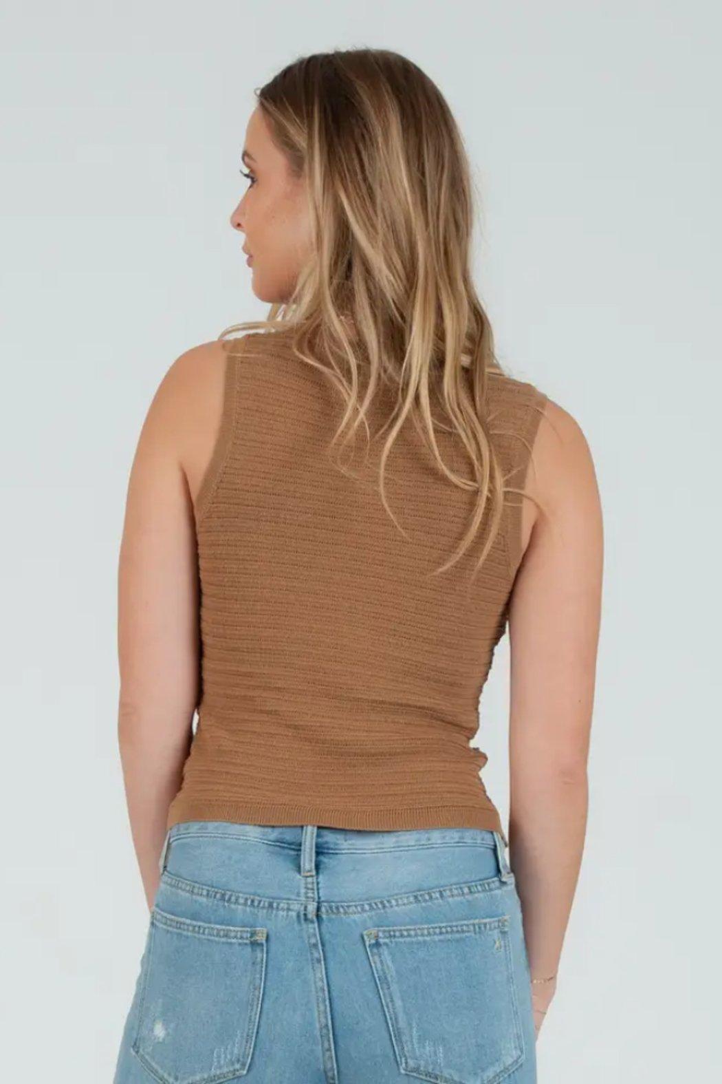 Knit Shell Tank Top Product Image