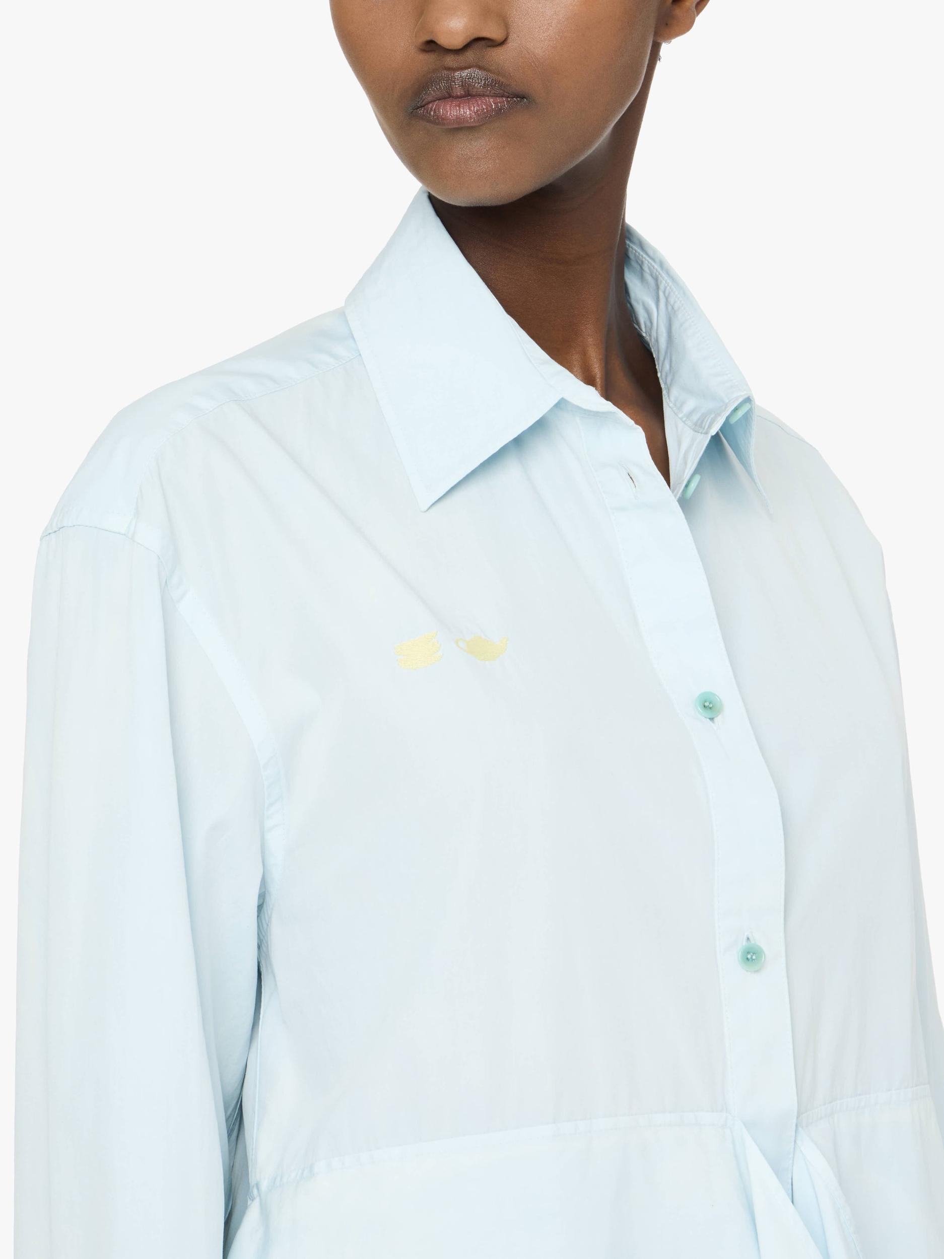 PEPLUM DRAPE SHIRT Product Image