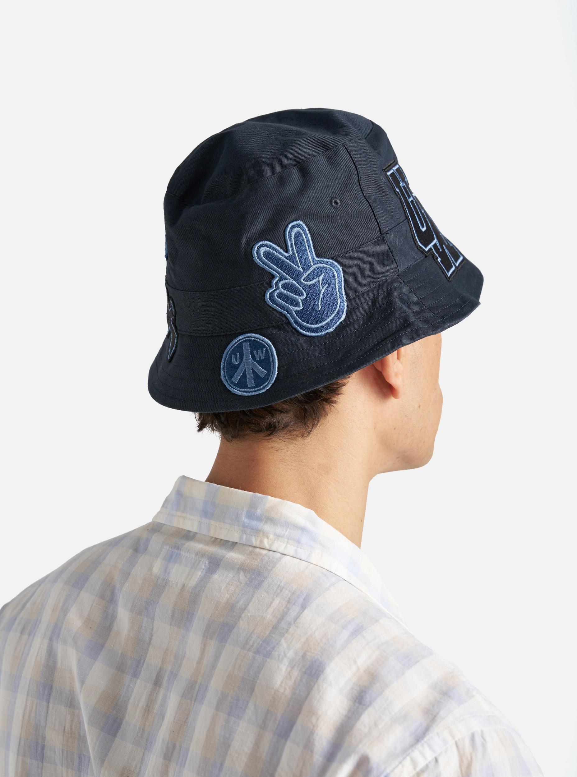 Navy Twill/Badges Bucket Hat Product Image