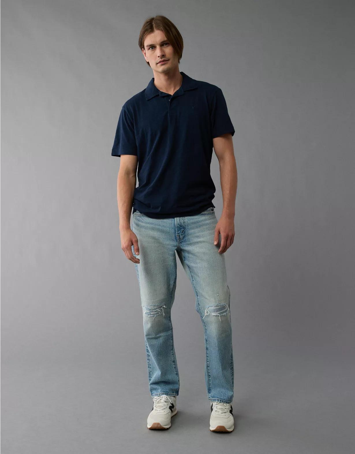 AE Slub Polo Shirt Product Image