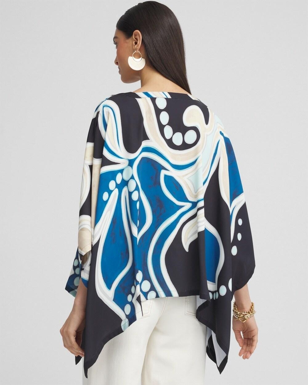 Abstract Floral Poncho Product Image