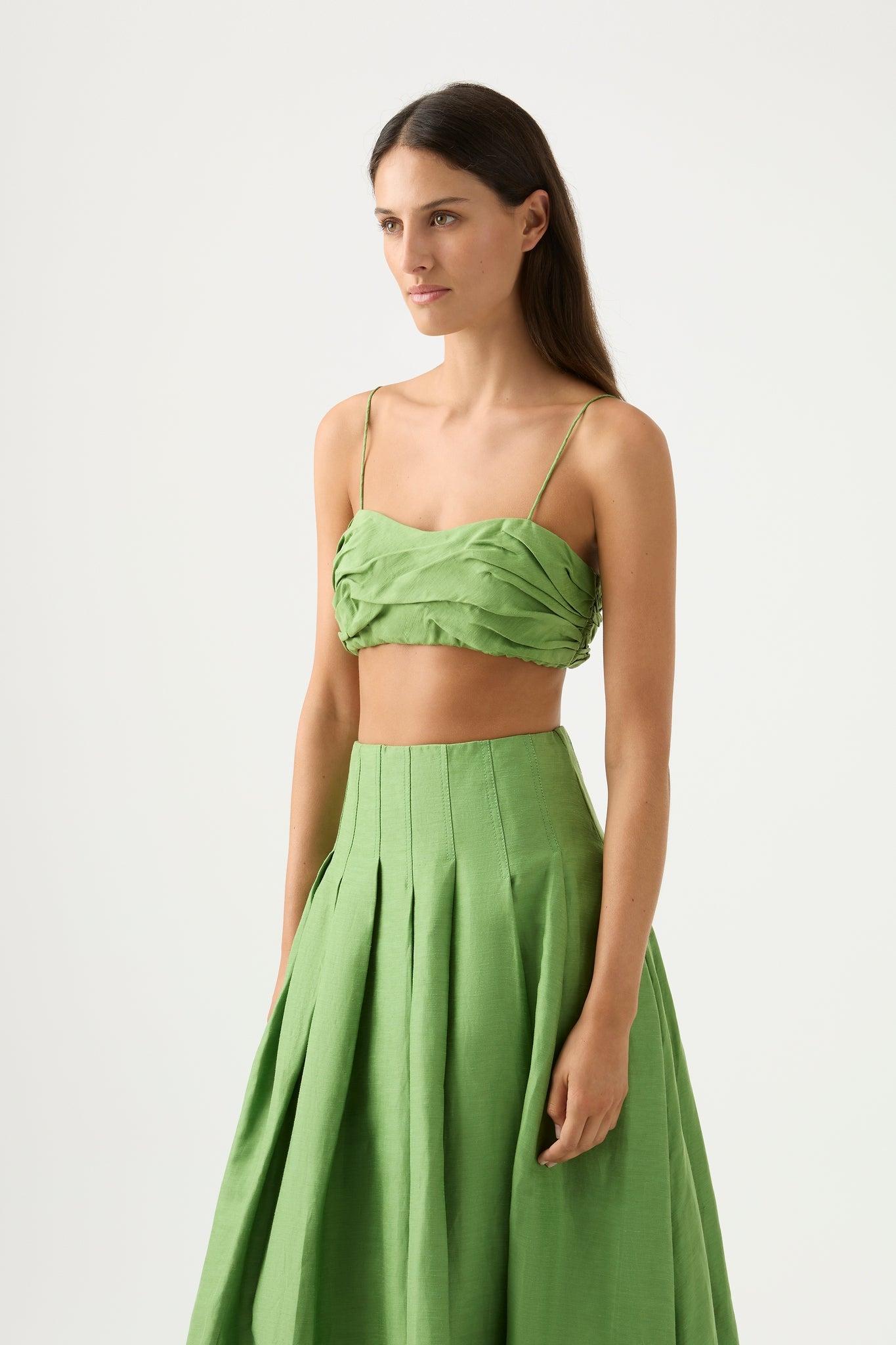 Thea Draped Twist Crop Top Product Image