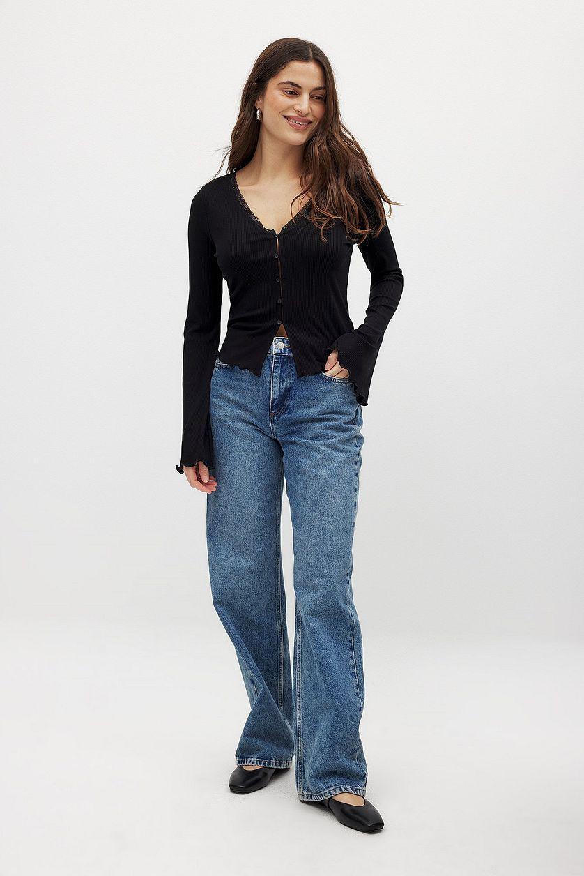 Lace Detail Rib Top Product Image