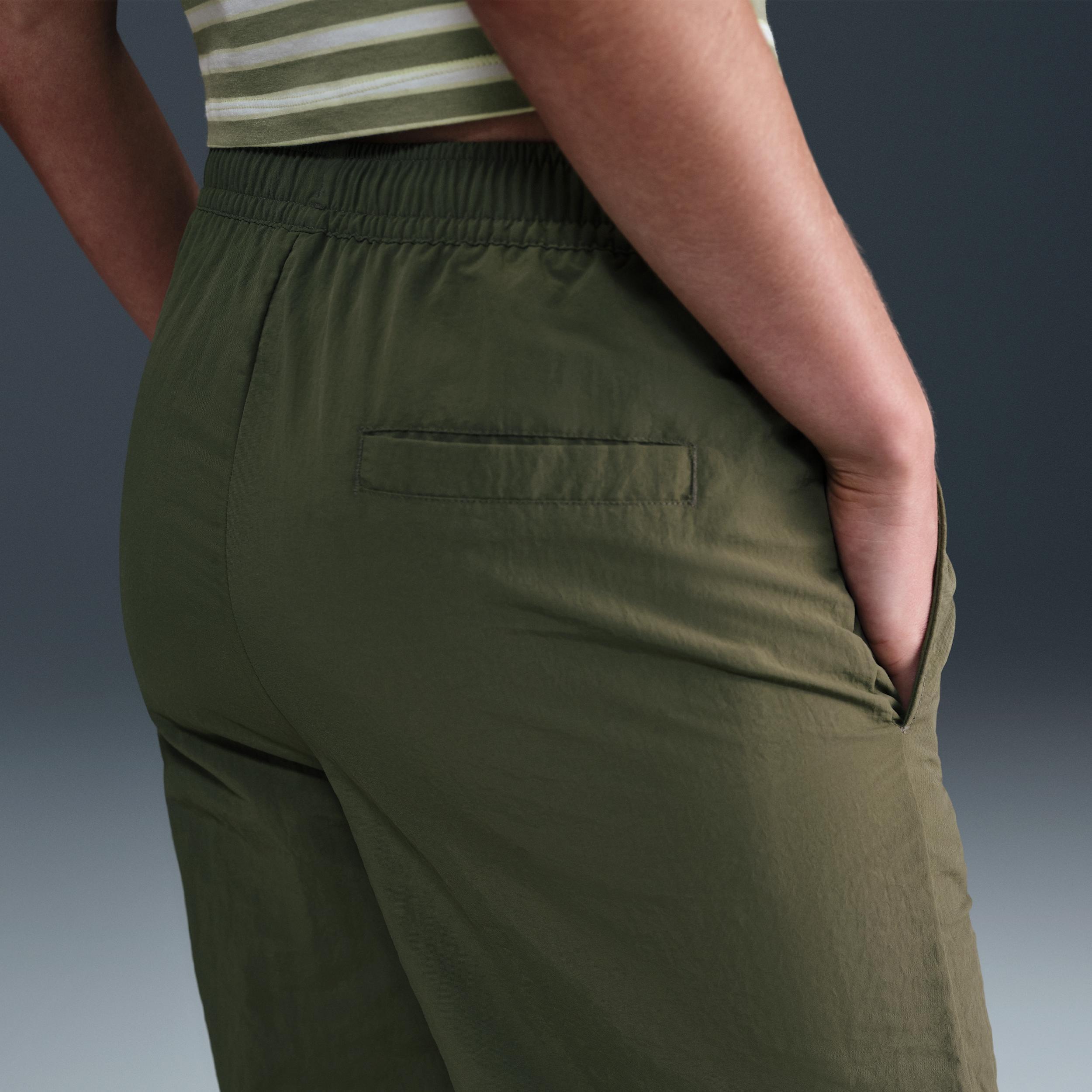 Womens Nike Sportswear Everything Wovens Mid-Rise Open-Hem Pants | FQ3588-222 Product Image