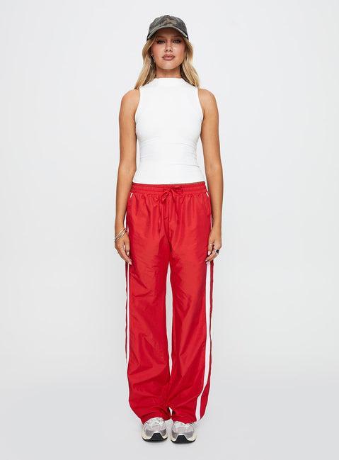 Keli Track Pants Red / White Product Image