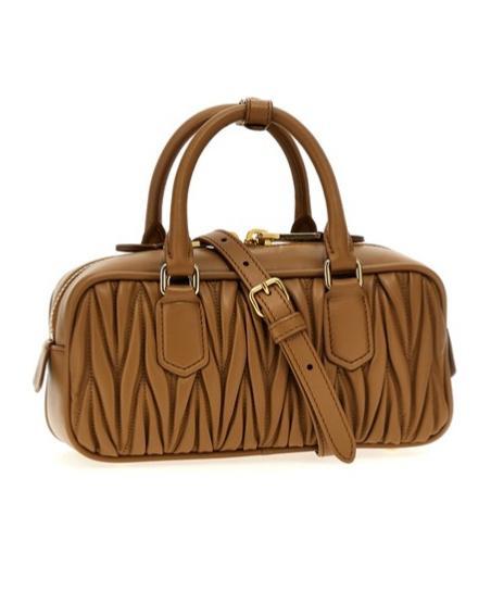 MIU MIU Zippered Shoulder Bag In Brown Product Image