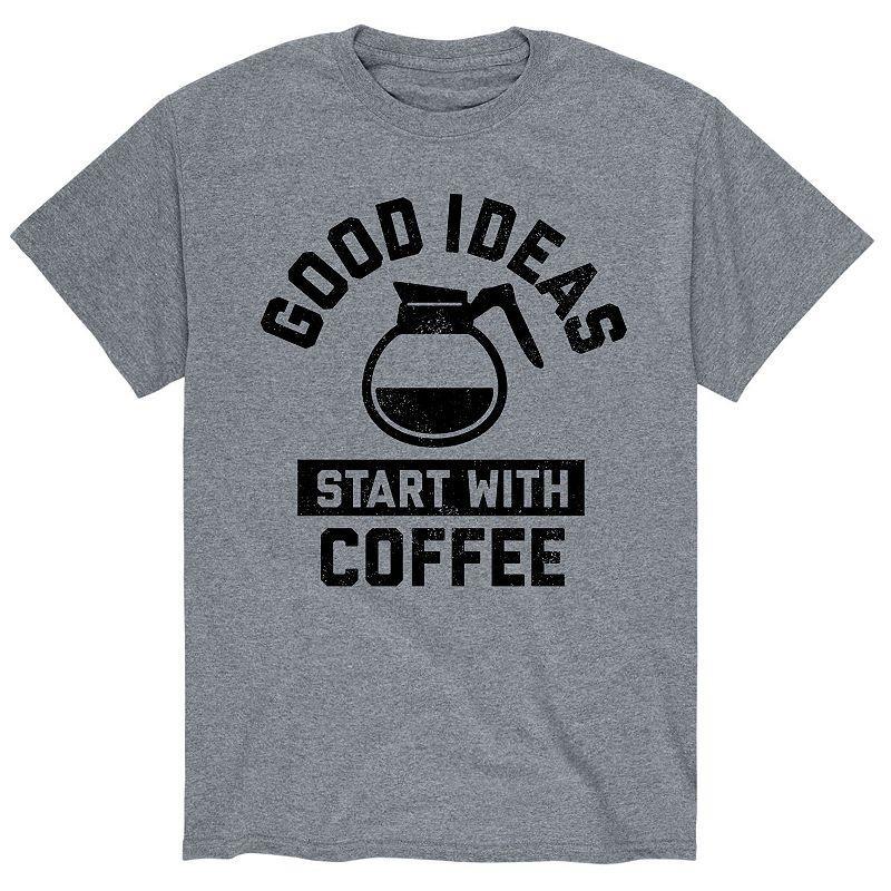 Men's Good Ideas Coffee Tee, Size: Large, Gray Product Image