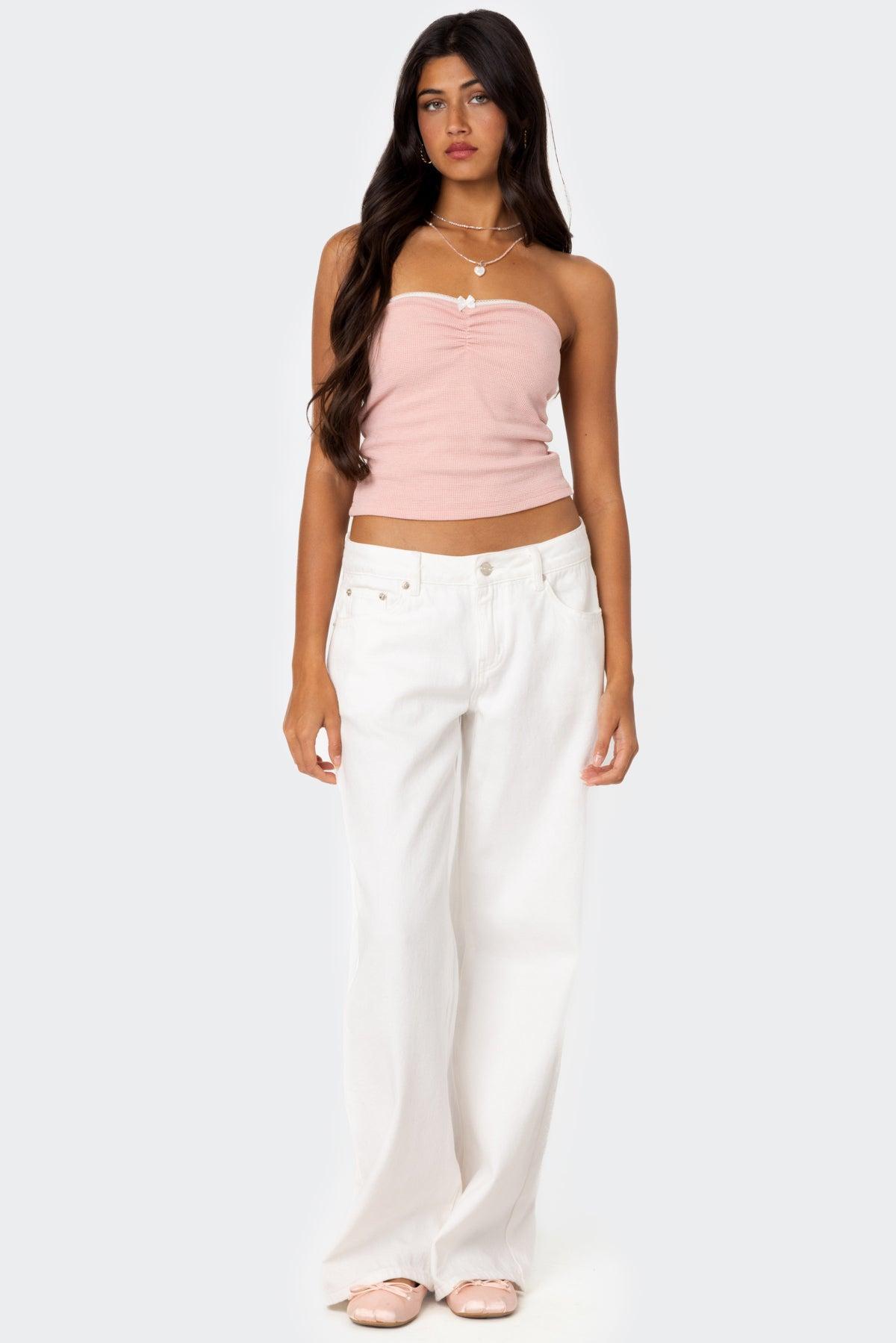 Kacey Strapless Waffle Top Product Image