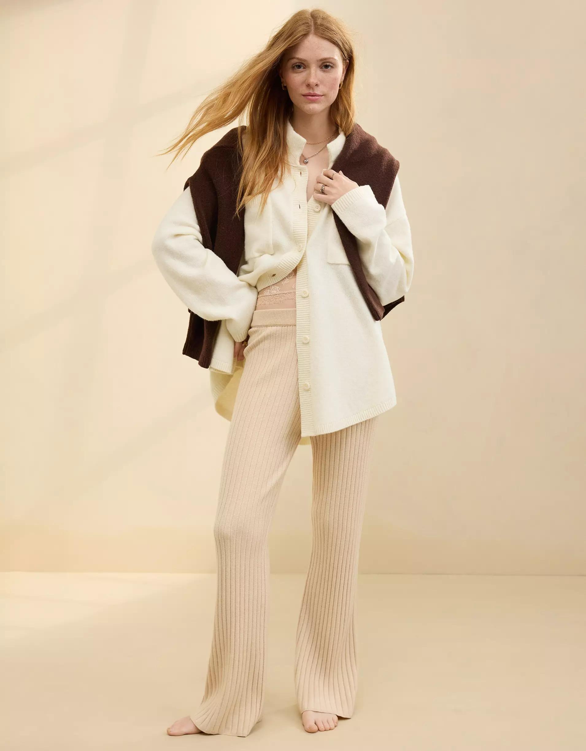 Aerie unREAL Button Down Cardigan Product Image