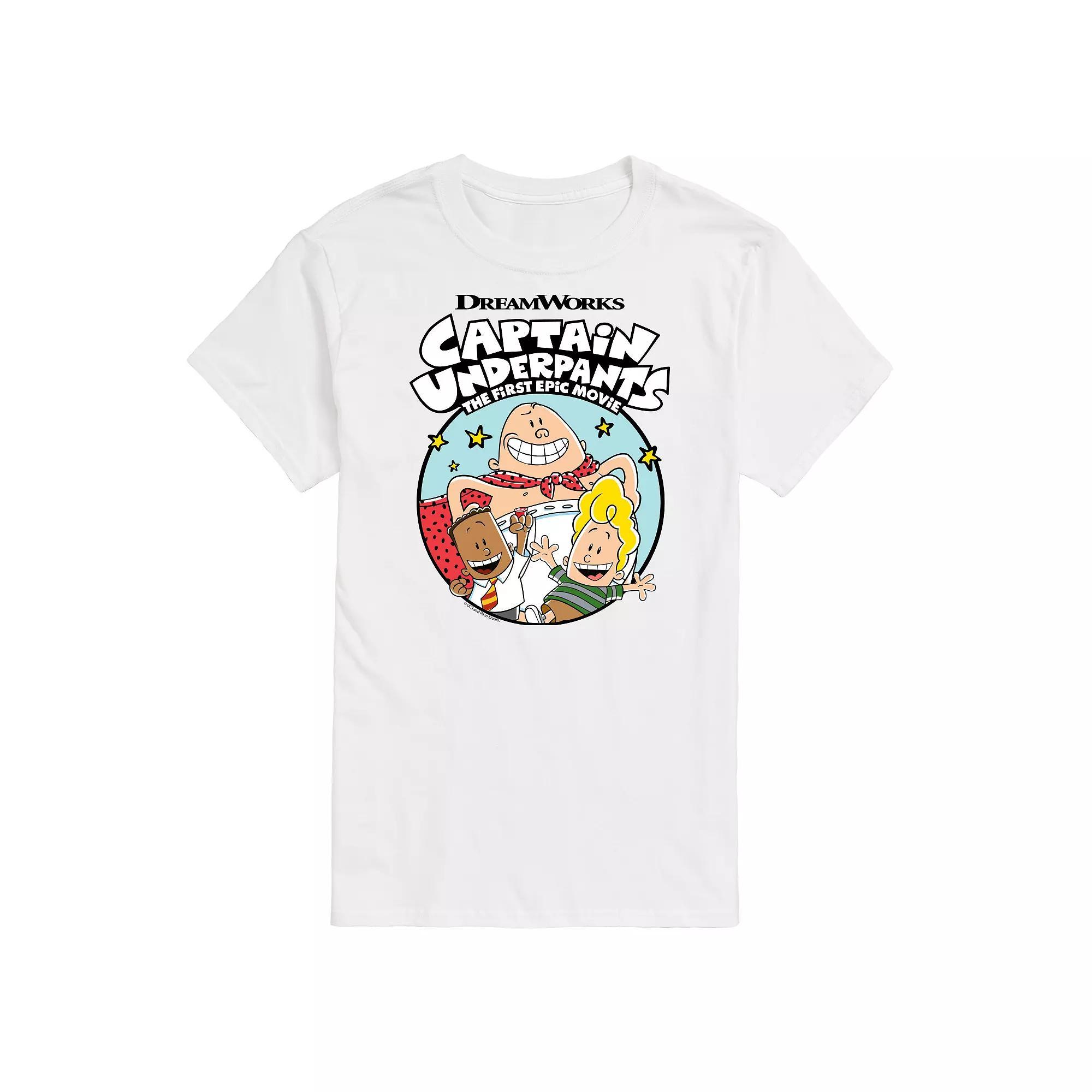 Big & Tall Captain Underpants George Harold Graphic Tee, Men's, Size: 4XB, White Product Image