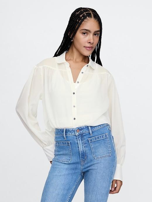 Oversized Sheer Shirt Product Image