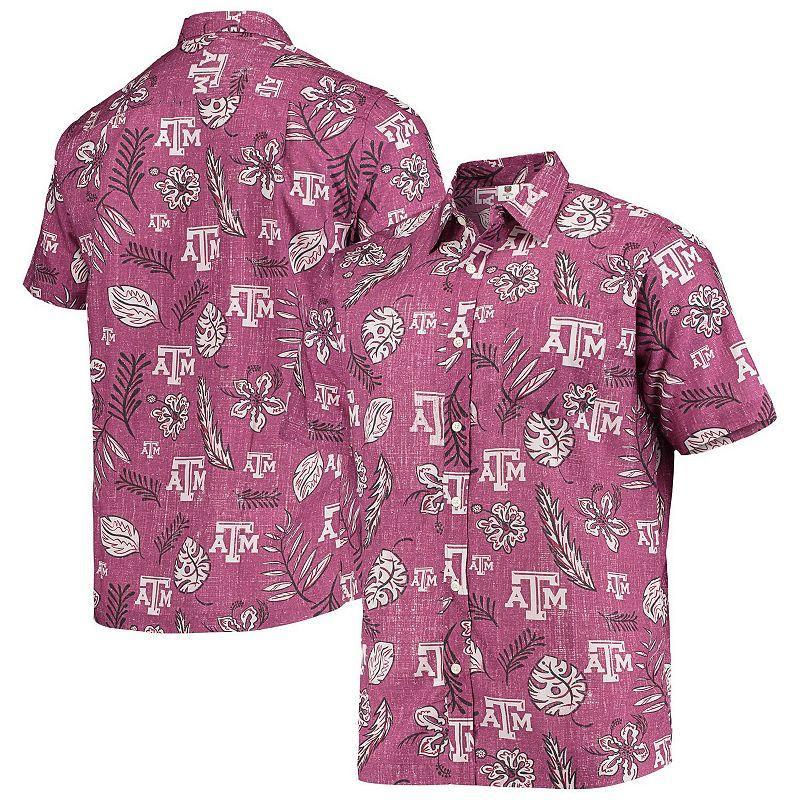 Mens Wes & Willy Maroon Texas A&M Aggies Vintage Floral Button-Up Shirt Product Image
