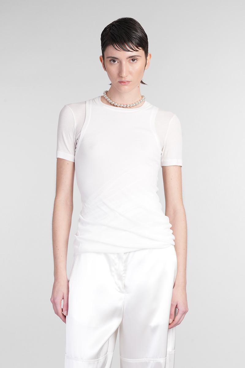 JIL SANDER Top Cn Ls Topwear In White Product Image