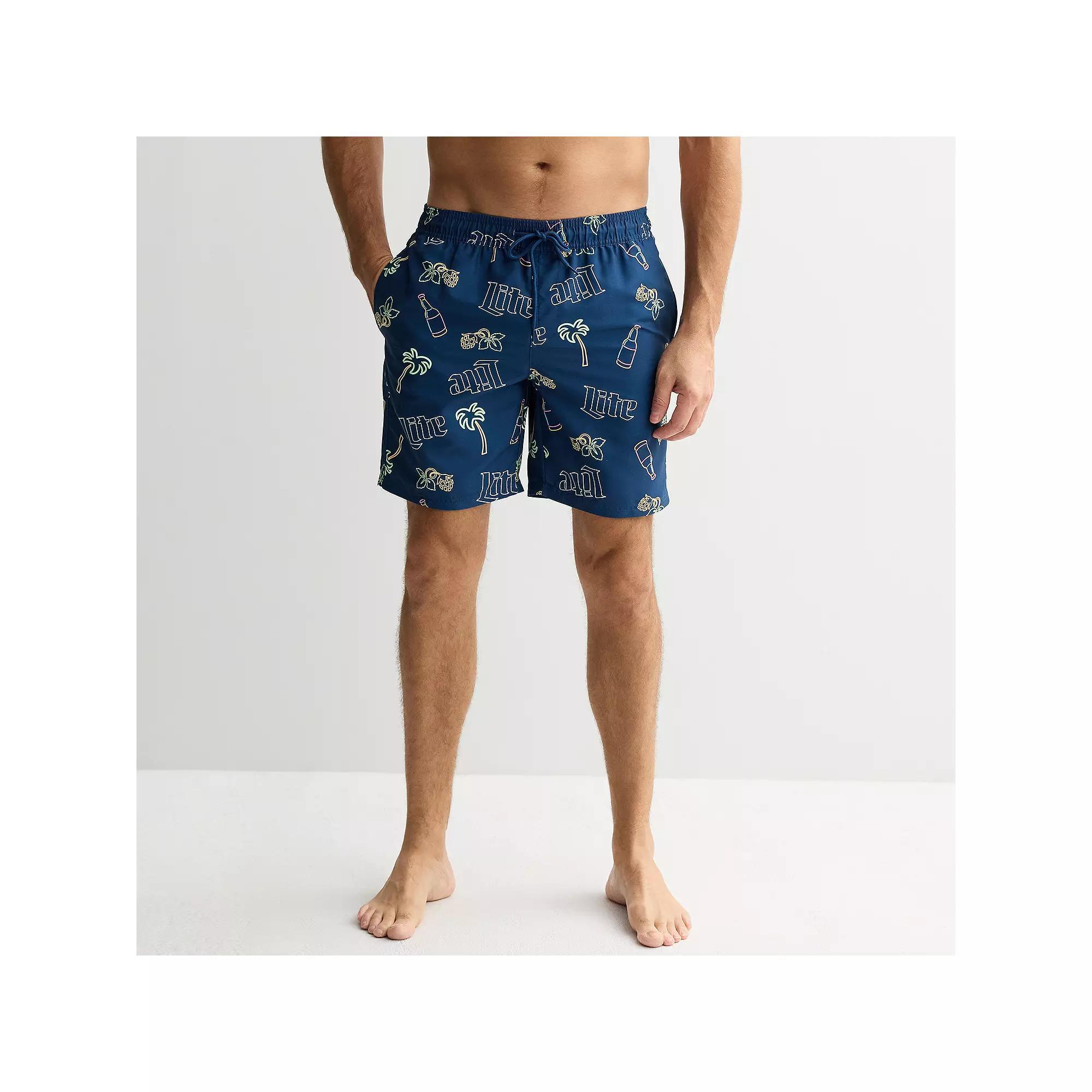 Men's Miller Lite 7" Swim Trunks,  Product Image