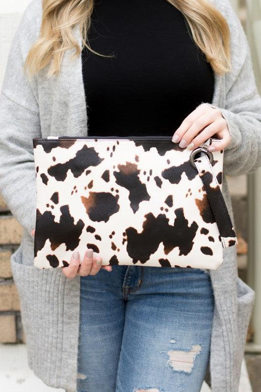 Cow Print Oversized Everyday Clutch Product Image