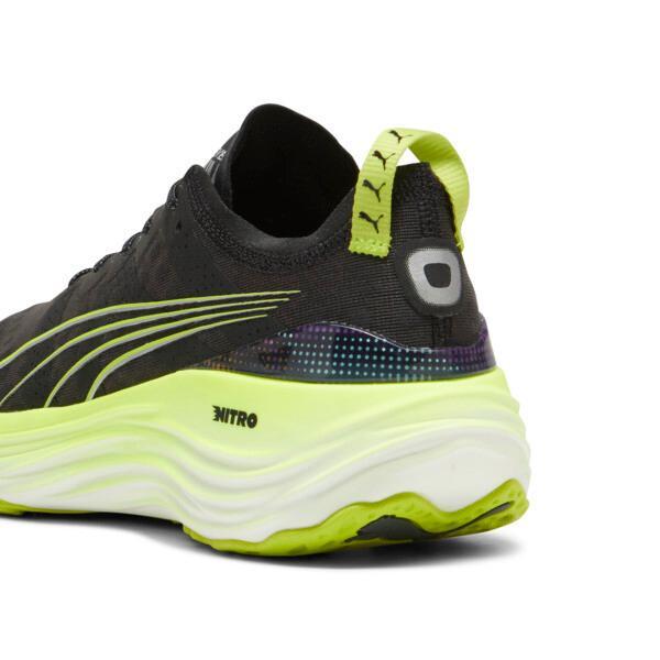 PUMA ForeverRun NITRO Mens Running Shoes in Black/Lime Pow/Mineral Grey Product Image