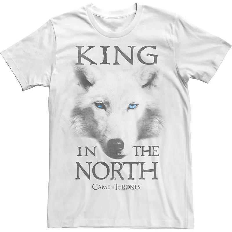 Men's Game Of Thrones King In The North Tee, Size: Large, White Product Image