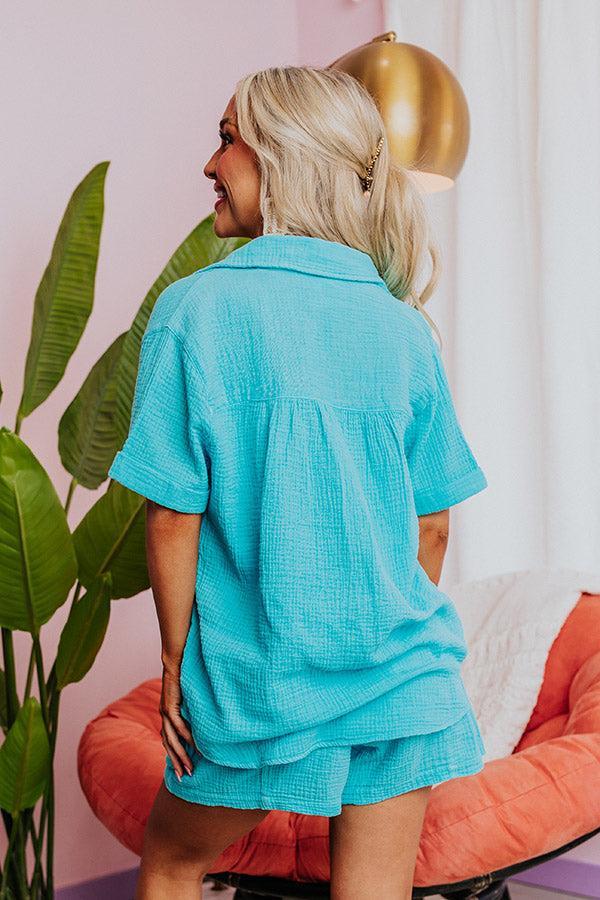 Coastal Bliss Top In Sky Blue Product Image