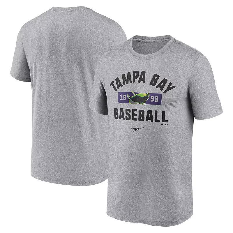 Men's Nike Heather Gray Tampa Bay Rays Legend T-Shirt, Size: Small, Grey Product Image