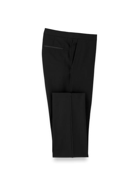 Wool Stretch Tuxedo Pants - Black Product Image