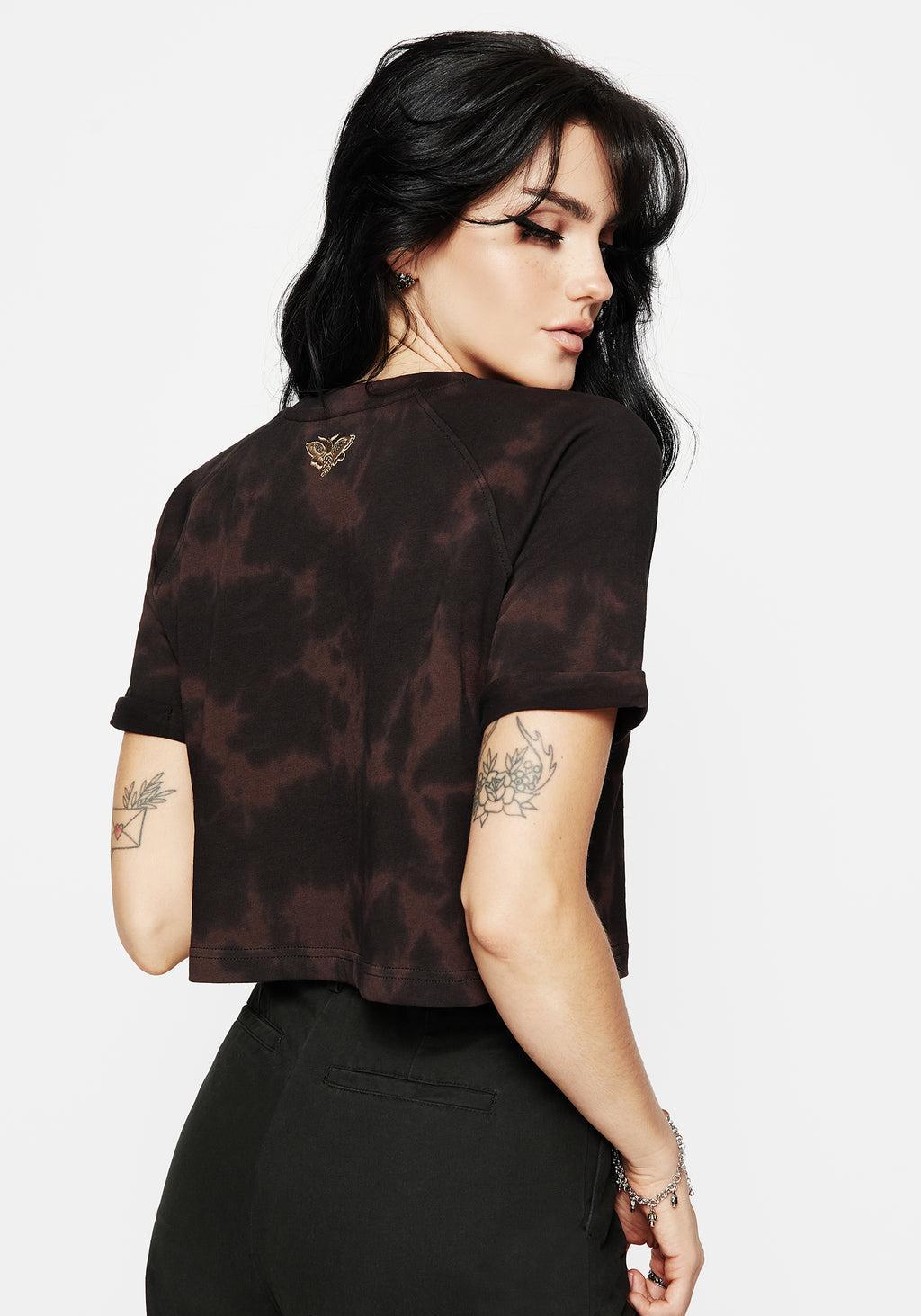 Mercury Tie Dye Boxy Crop Cotton Tee Product Image