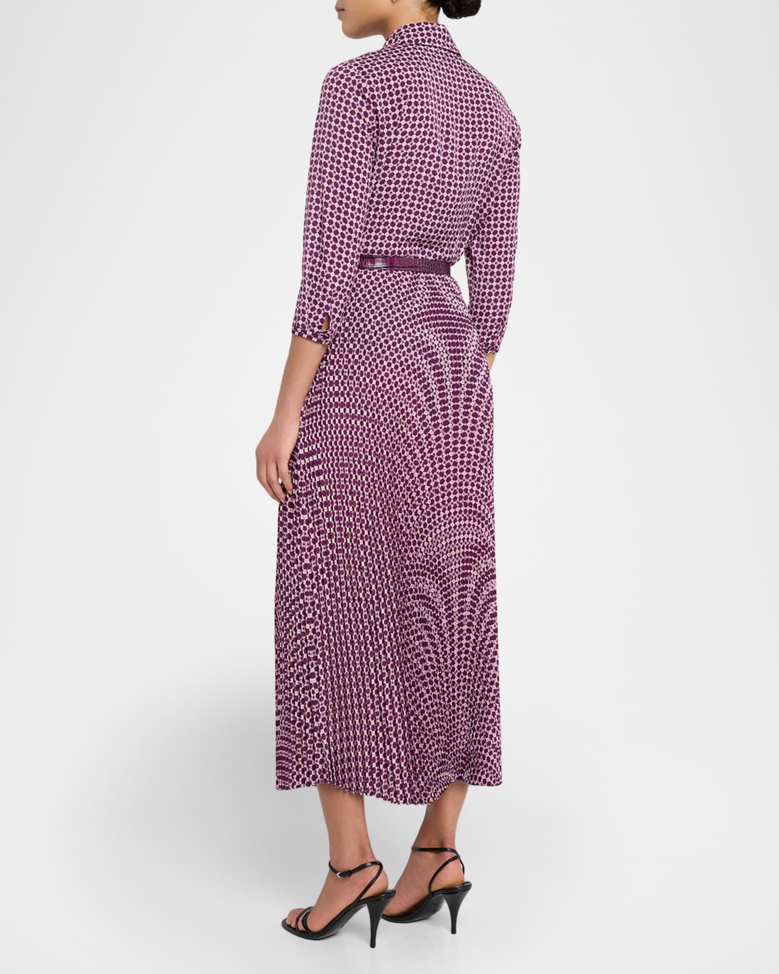 Printed Long-Sleeve Shirtdress Product Image