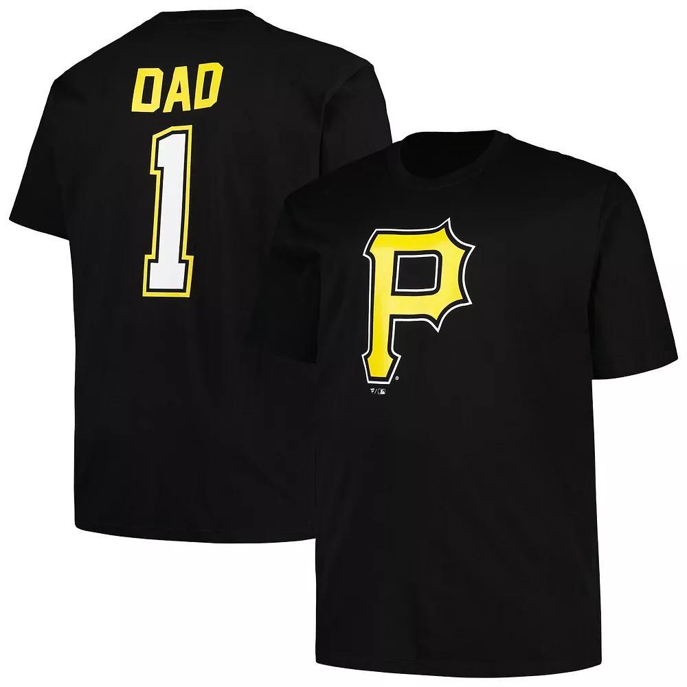 Men's Profile Black Pittsburgh Pirates Big & Tall #1 Dad T-Shirt,  Product Image