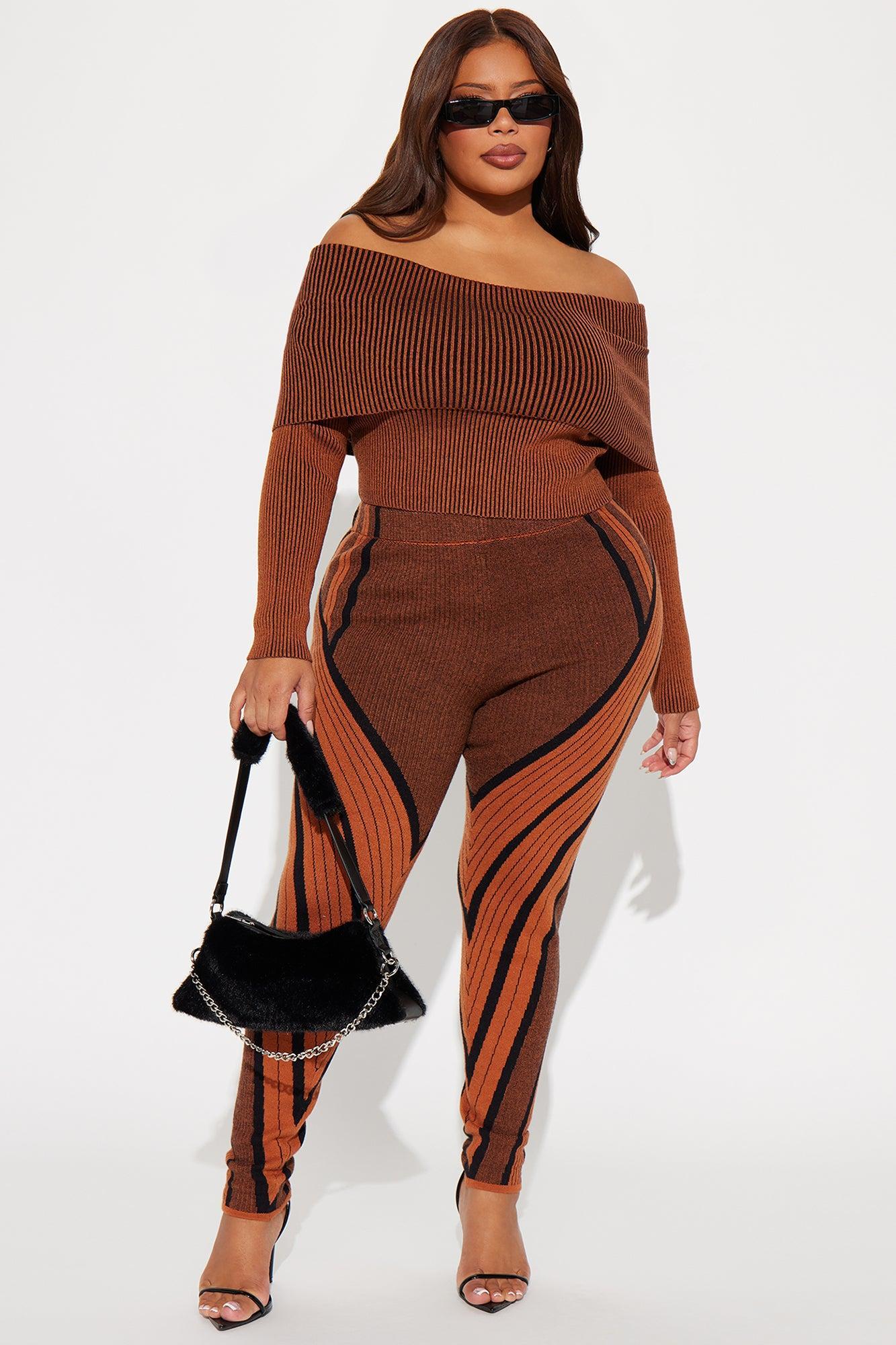 Gone For So Long Sweater Legging Set - Rust Product Image