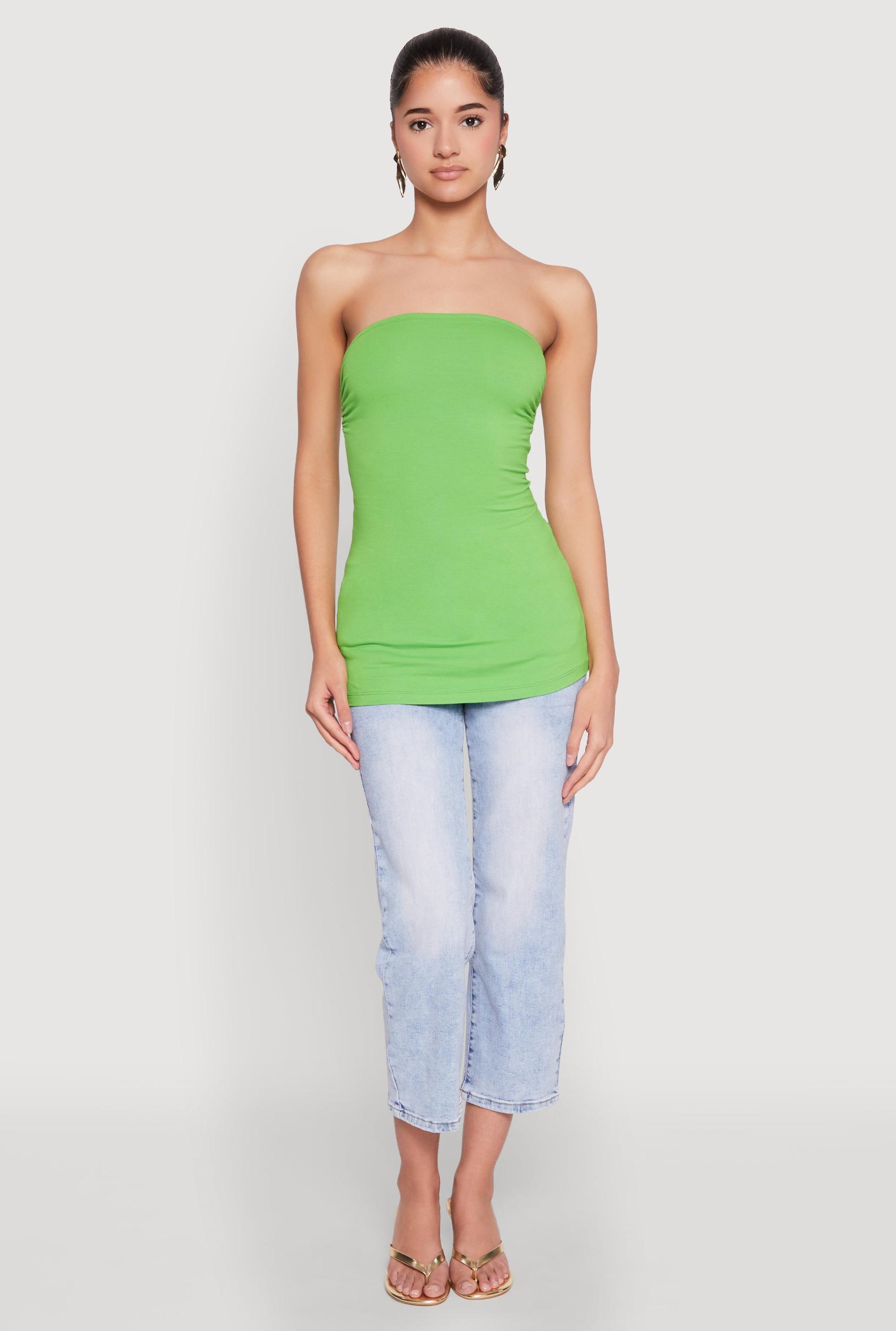 Womens Ruched Side Tube Top Product Image