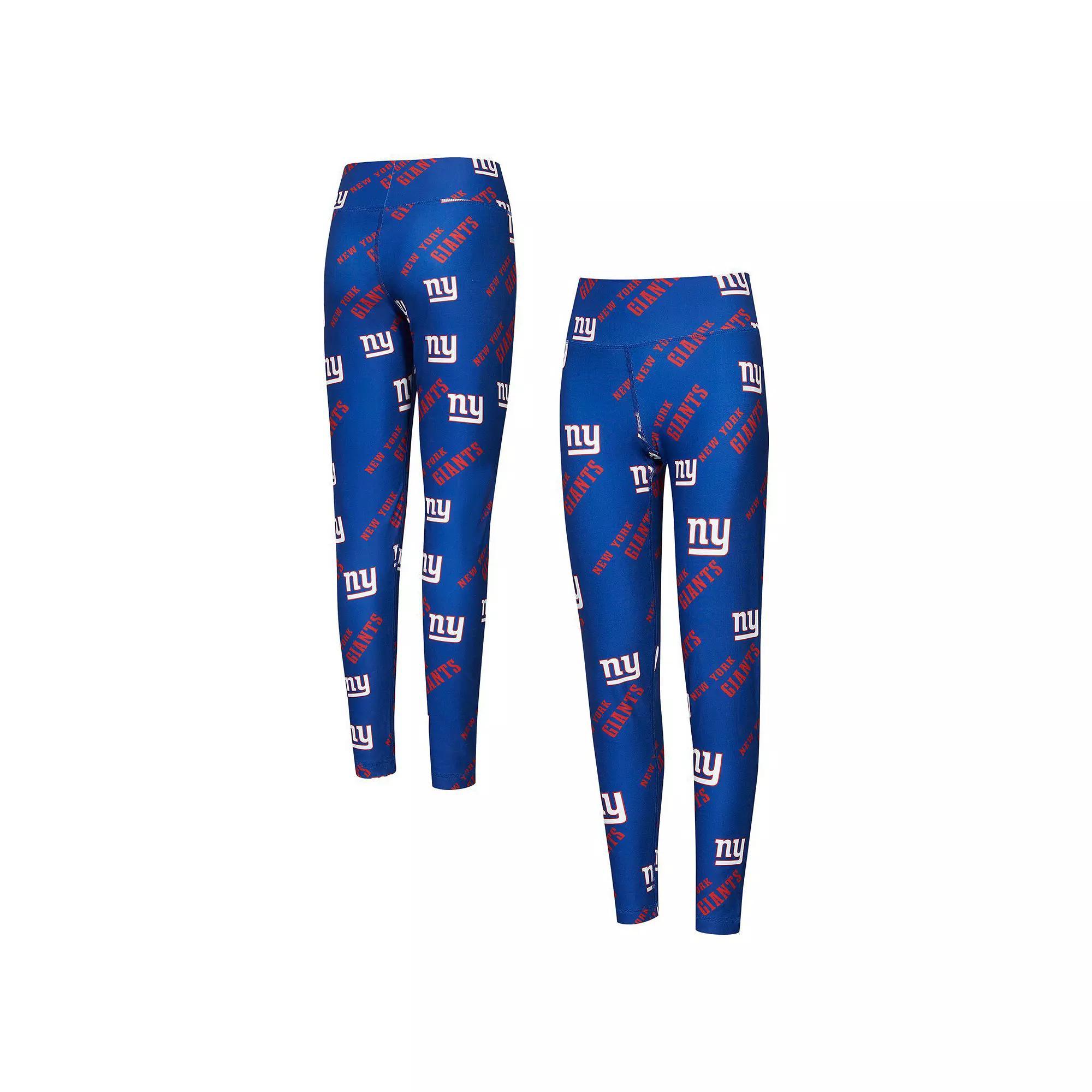 Women's Concepts Sport Royal New York Giants Breakthrough Allover Print Knit Leggings,  Product Image
