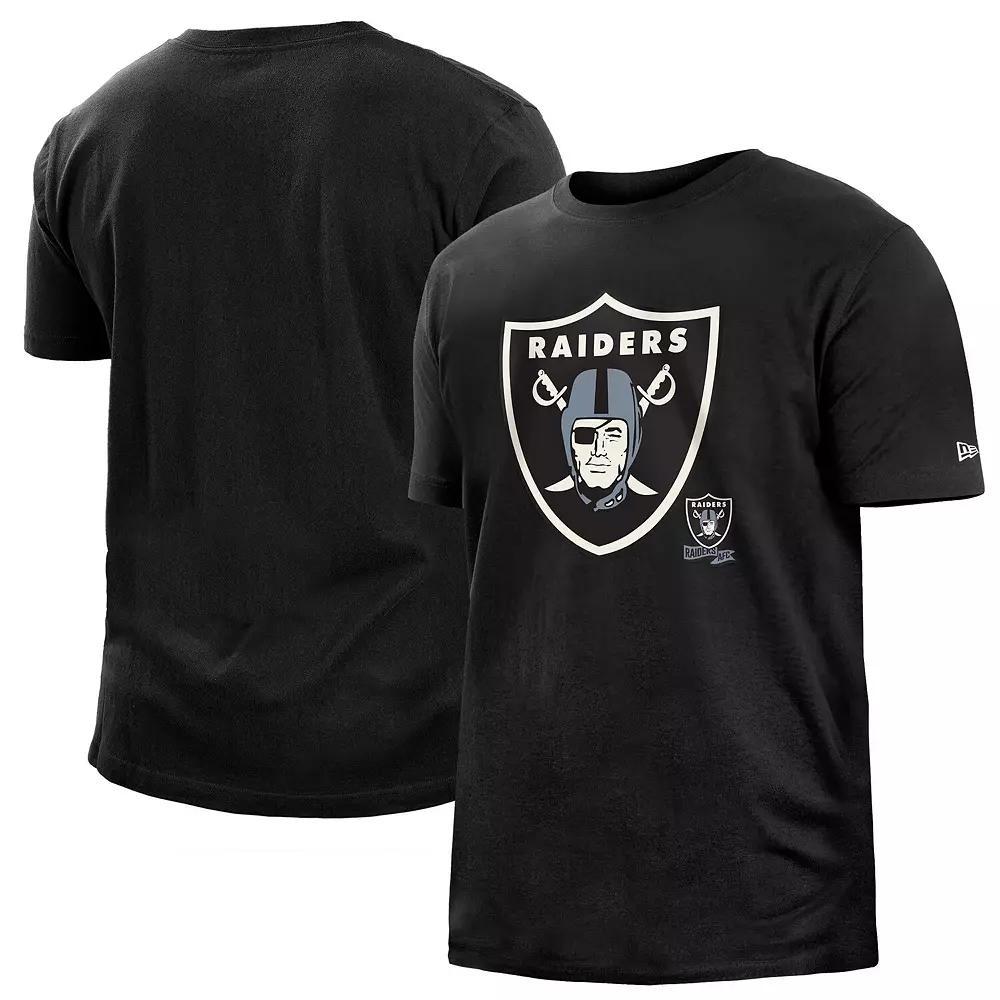 Men's New Era Black Las Vegas Raiders 2022 Sideline Ink Dye T-Shirt,  Product Image