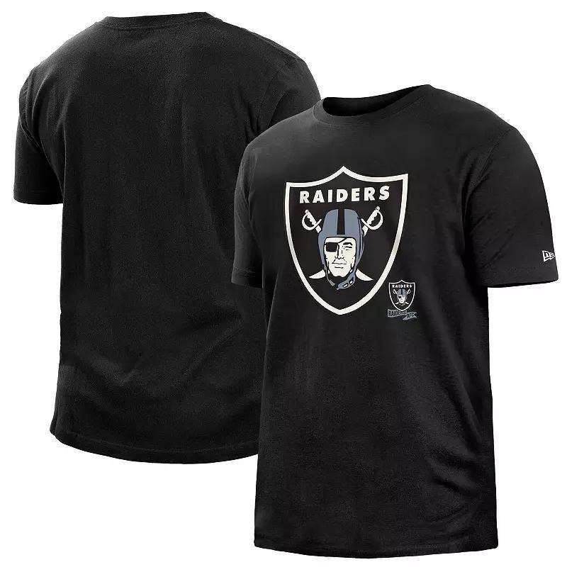 Men's New Era Black Las Vegas Raiders 2022 Sideline Ink Dye T-Shirt,  Product Image