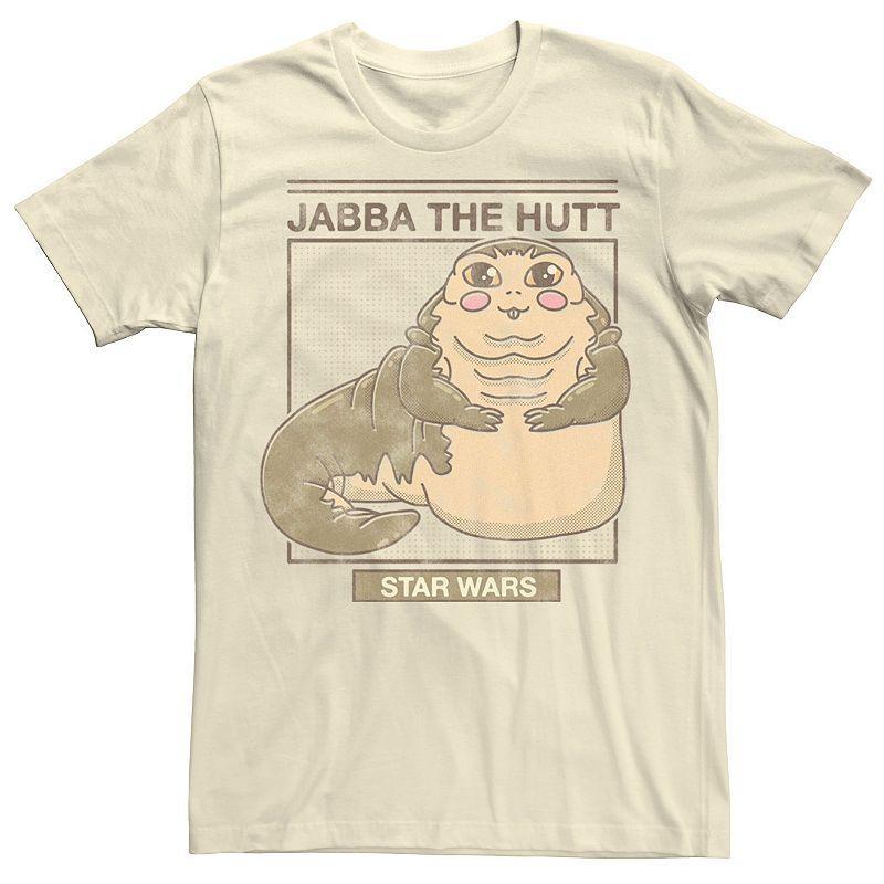 Mens Star Wars Jabba The Hutt Cartoon Cute Portrait Grid Tee Product Image