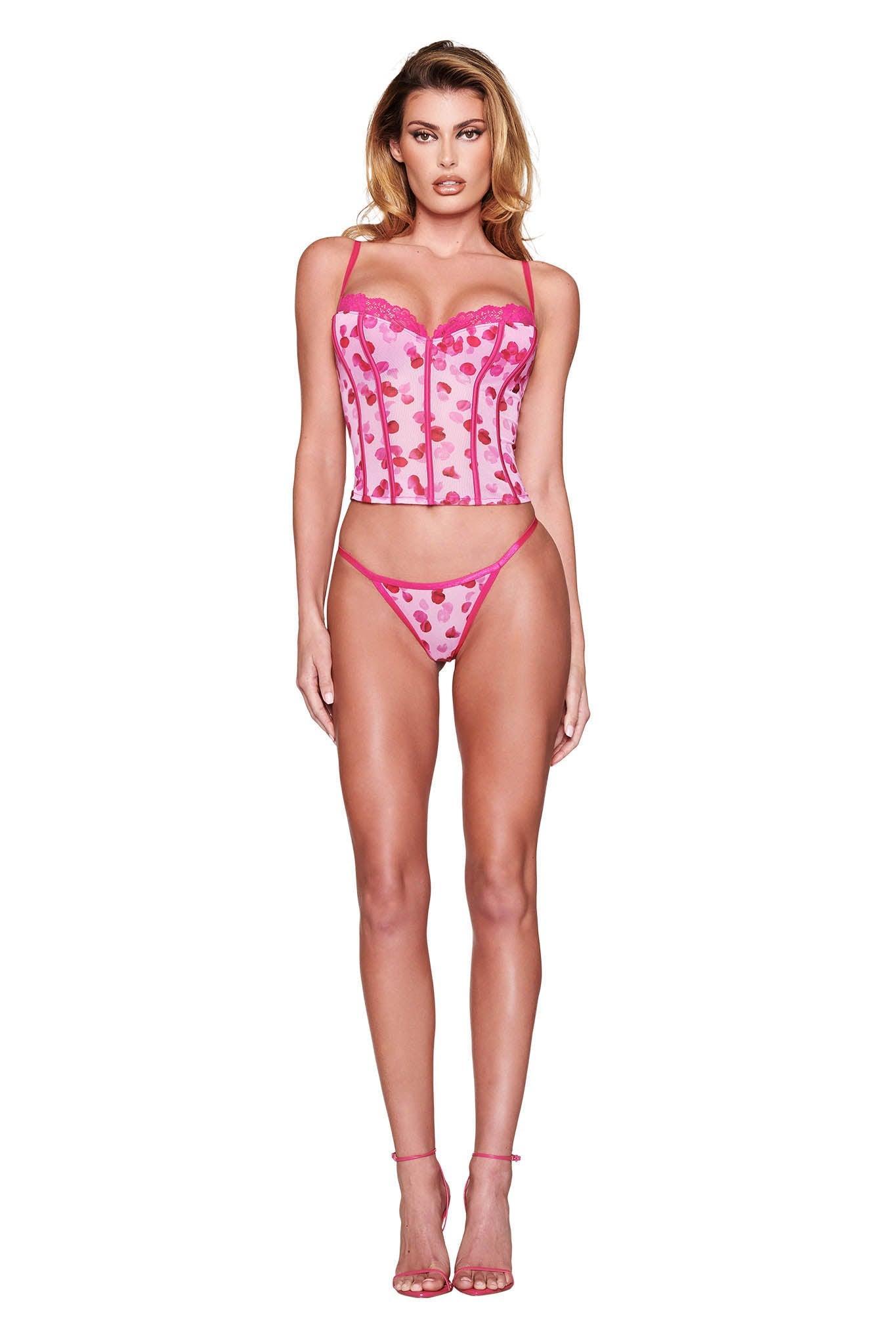 ROSALIA BUSTIER SET - PINK : PRETTY PETAL Product Image