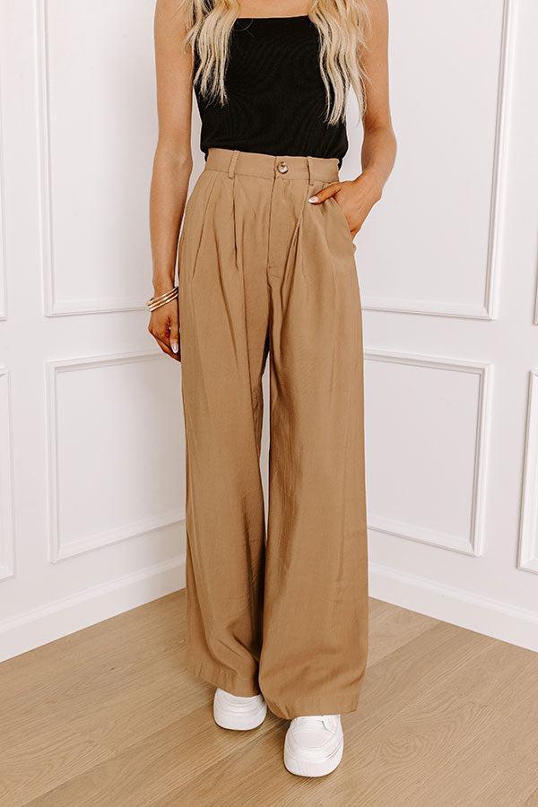 The Donatella High Waist Trousers In Khaki Product Image