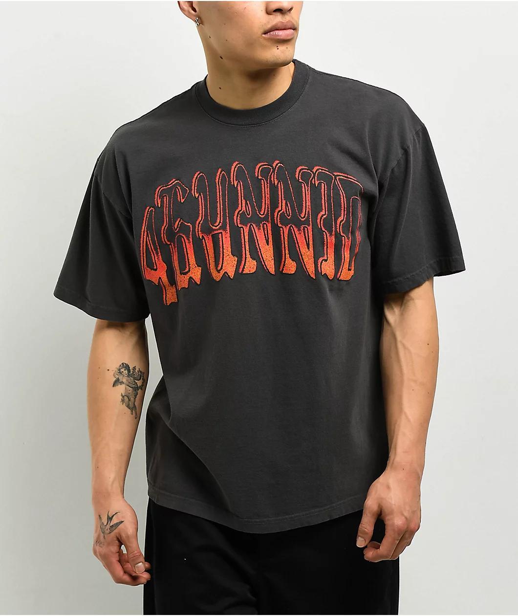 4Hunnid Arc Charcoal T-Shirt Product Image