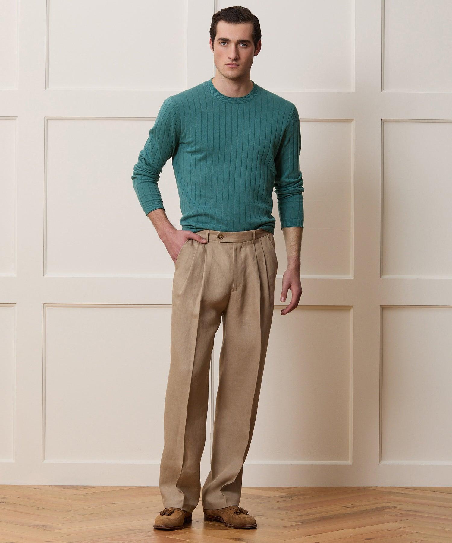 Lightweight Linen-Cotton Crewneck Sweater Product Image