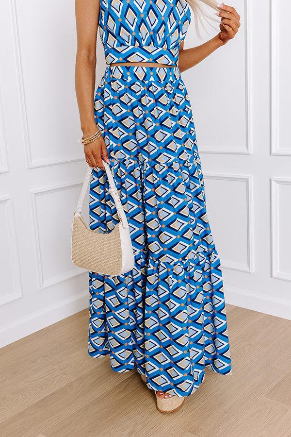 Oceanside Brunch High Waist Maxi Skirt Product Image