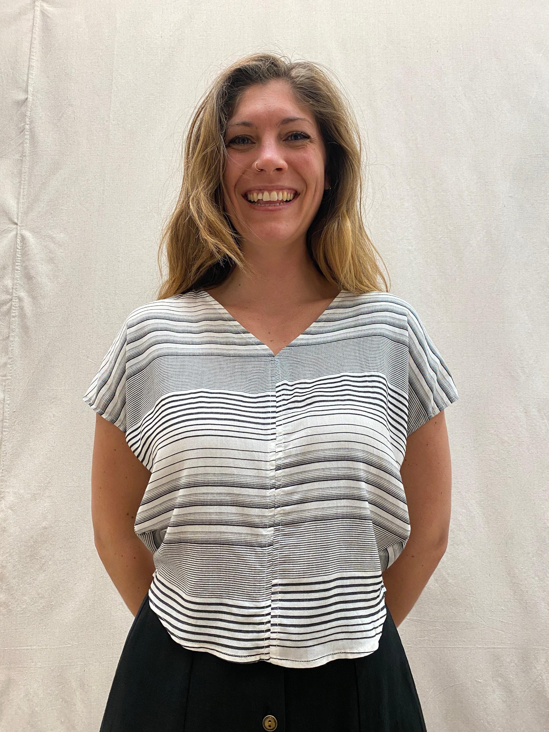 Dolman Top in Heathered Stripe Product Image