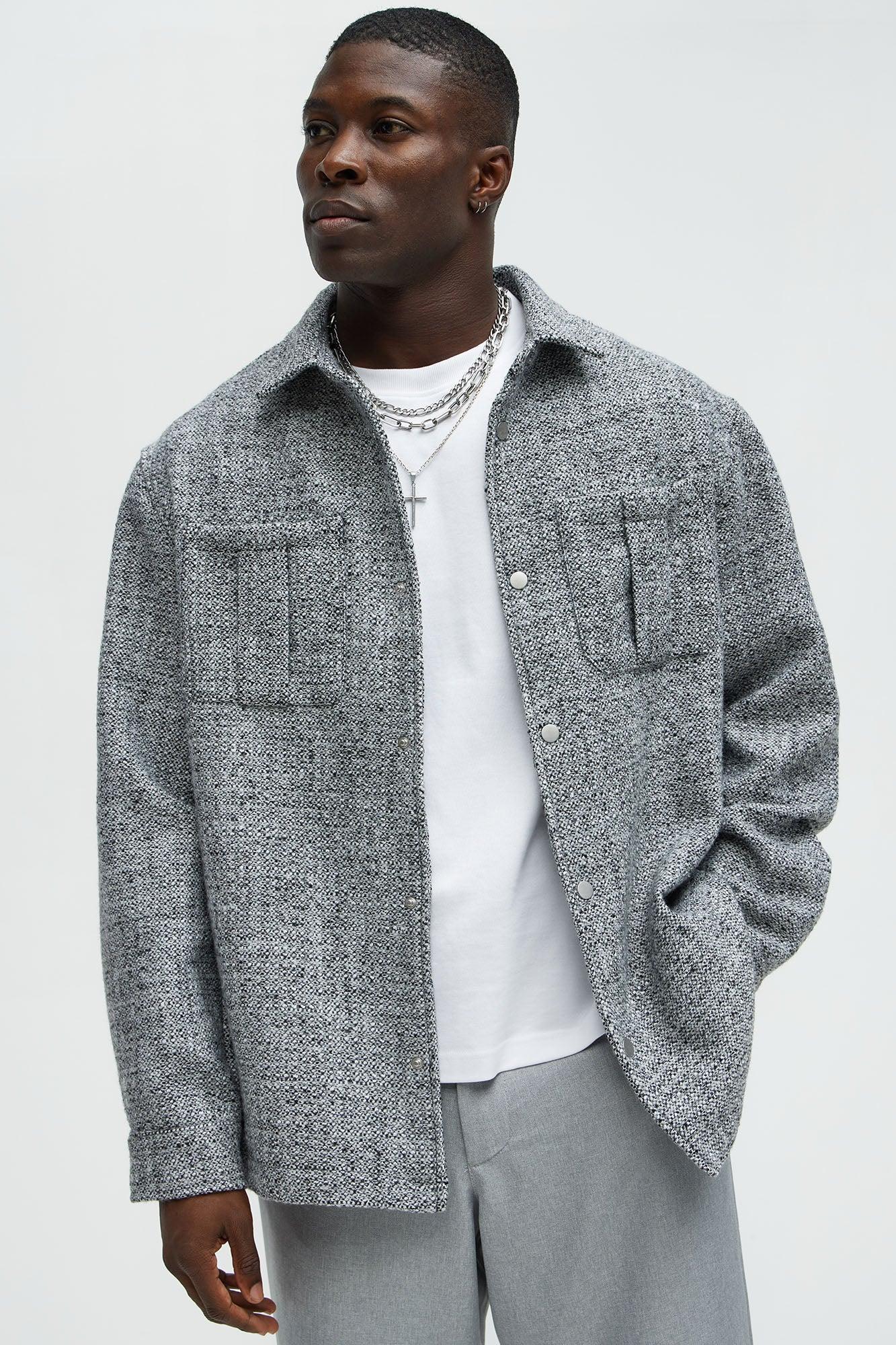 Kemp Textured Button Up Shirt - Black/combo Product Image