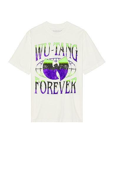 SIXTHREESEVEN Wu Tang Forever Date T-shirt in Cream Product Image