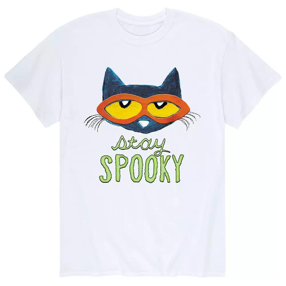 Men's Pete The Cat Stay Spooky Tee, Size: Small, Grey Product Image