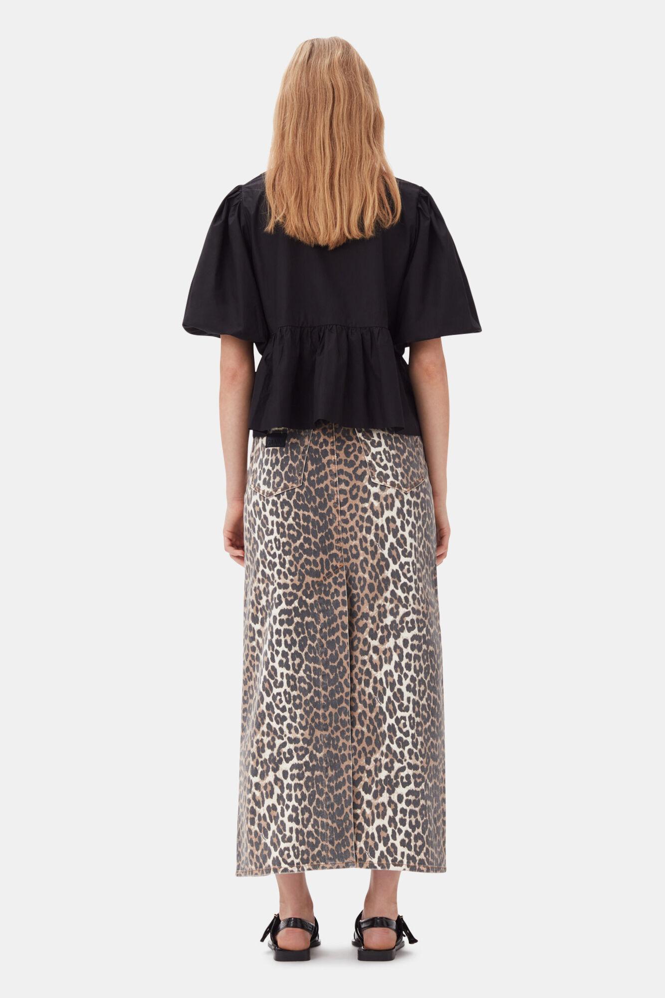 Cotton Poplin Peplum Tie Blouse Product Image