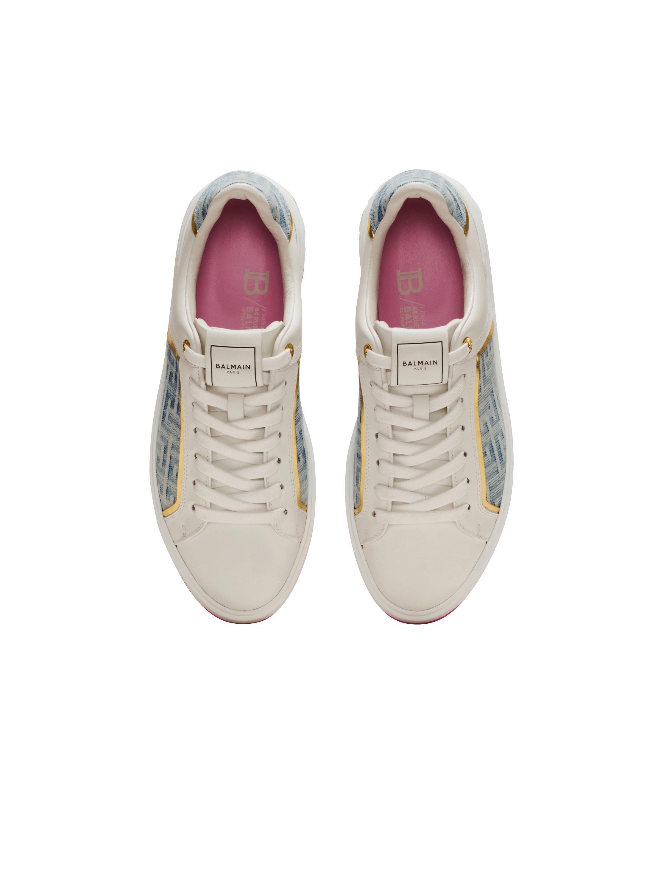 B-Court sneakers in leather and denim Product Image