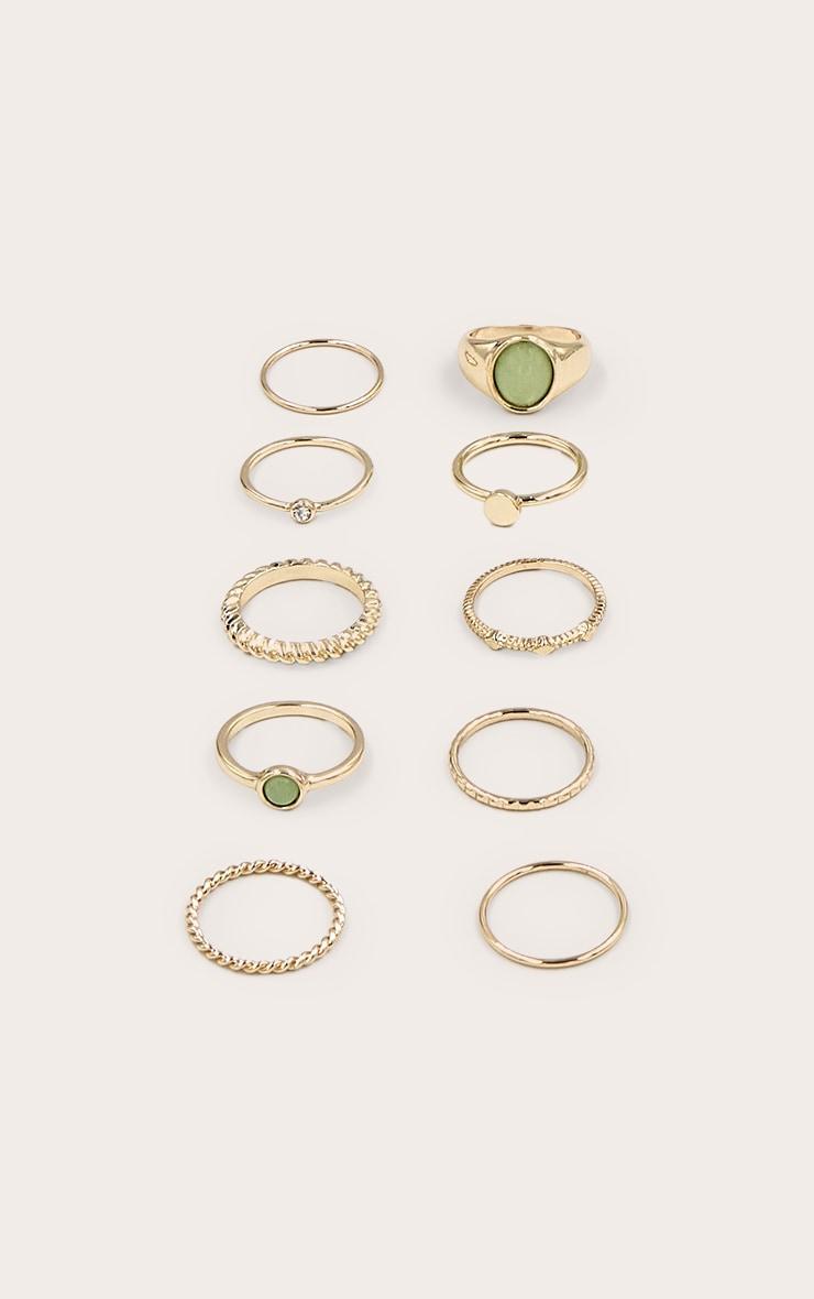 Gold Texture Resin Ring Multi-park Product Image