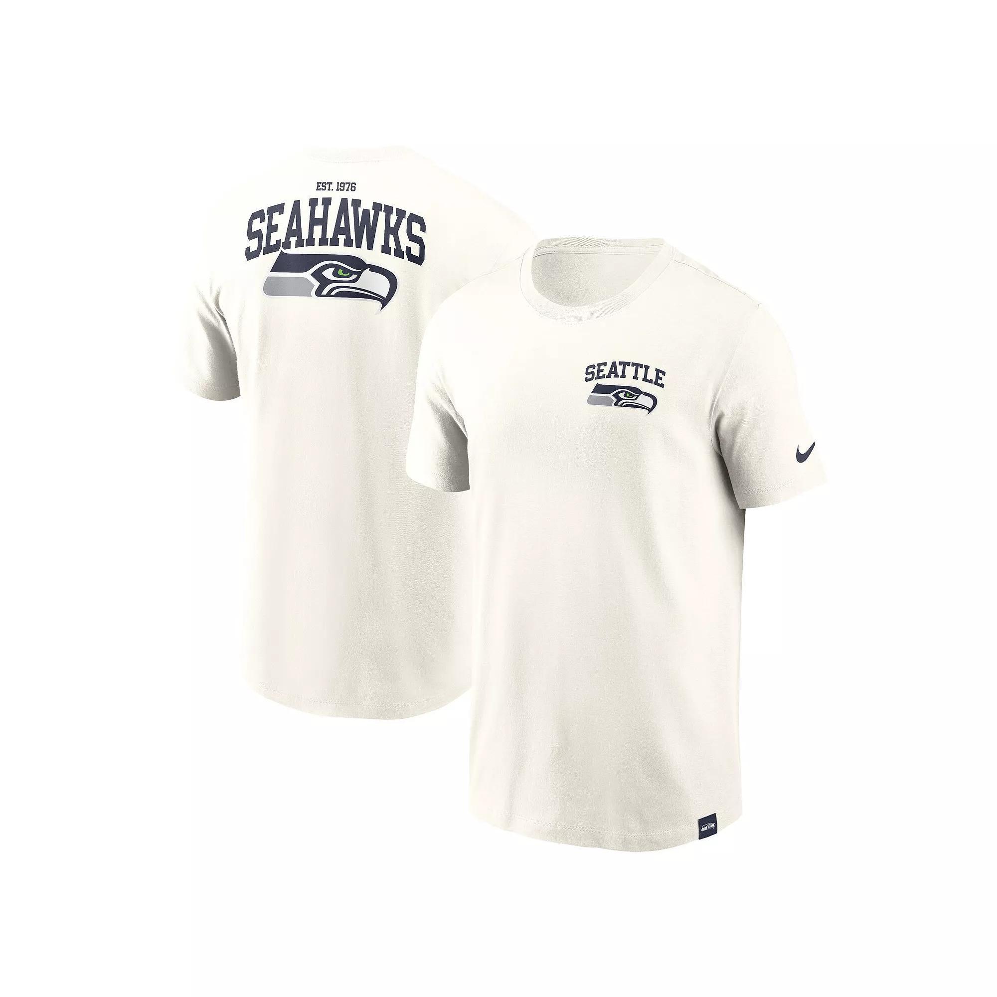 Men's Nike Cream Seattle Seahawks Blitz Essential T-Shirt, Size: 2XL, Beige Product Image